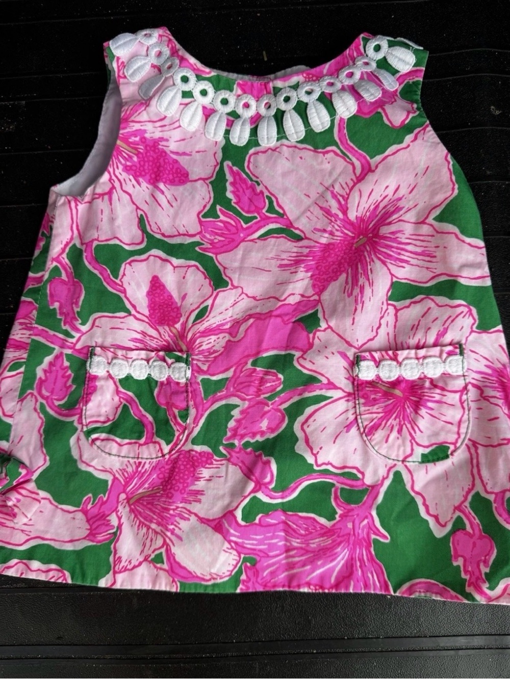 Lilly Pulitzer Pink Floral Shift Dress on Green